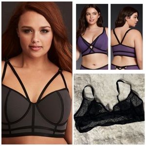 3 Bralette bundle torrid size 3 3X mesh underwire lace